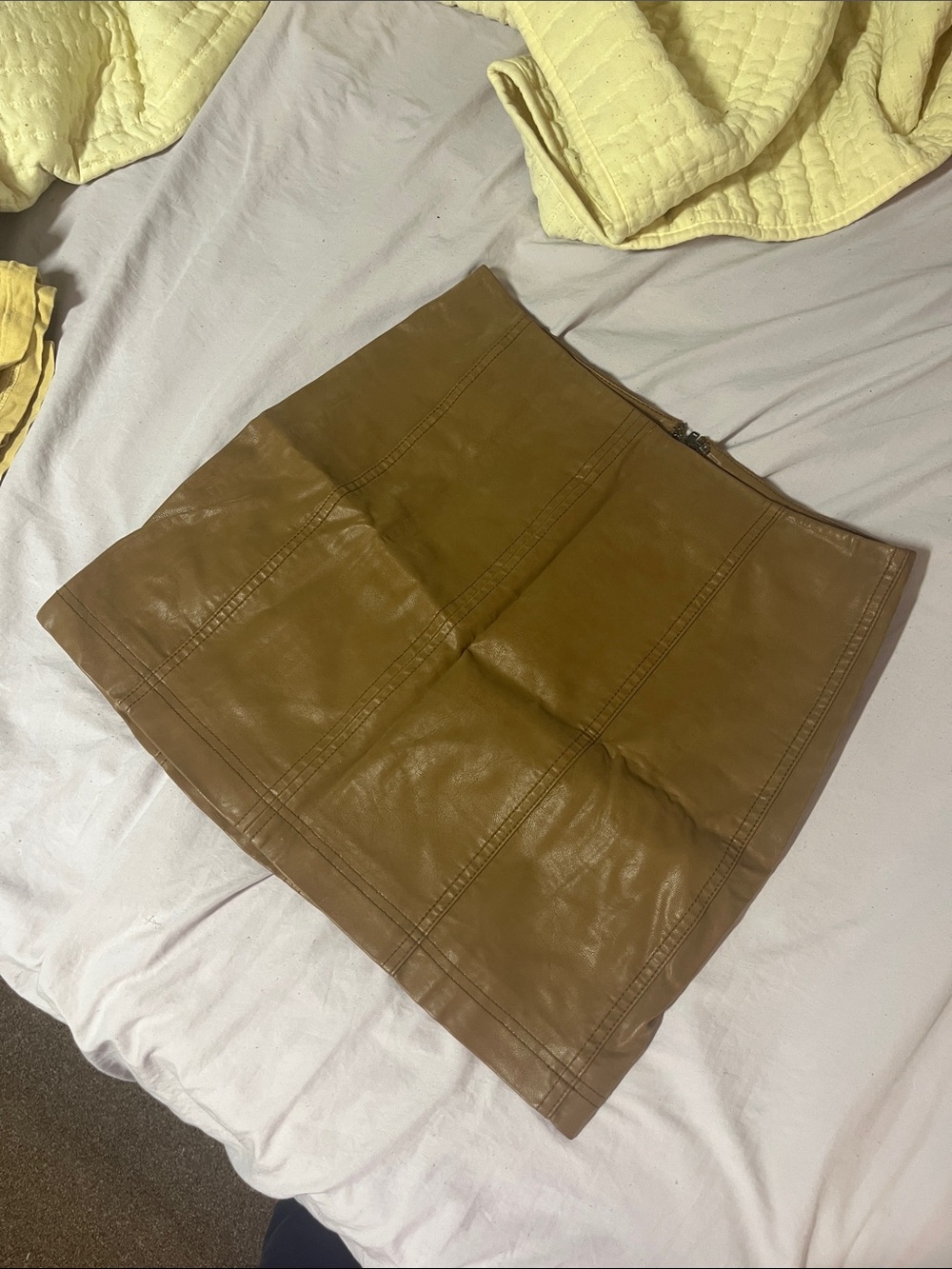 Free People Faux Leather Mini Skirt
